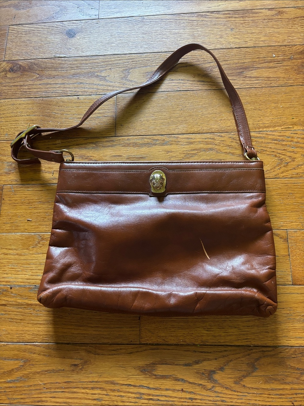 Brown Leather Shoulder Bag ZA